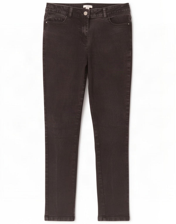 M&Co Womens Skinny Jeans UK 12 Medium W30 L28 Black Cotton
