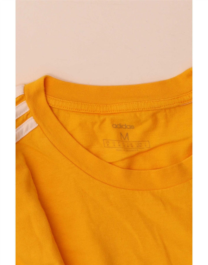 Adidas Womens T-Shirt Top UK 14 Medium Yellow