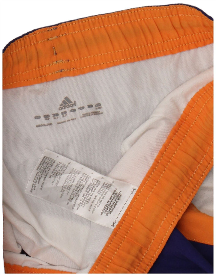 Adidas Womens Sport Shorts UK 14 Medium  Blue Colourblock Polyester