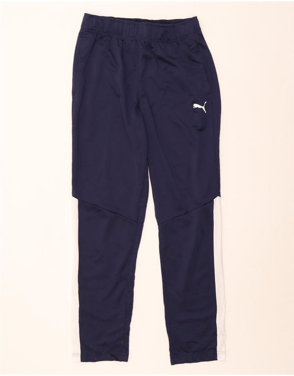 Puma Mens Tracksuit Trousers Large Navy Blue Colourblock