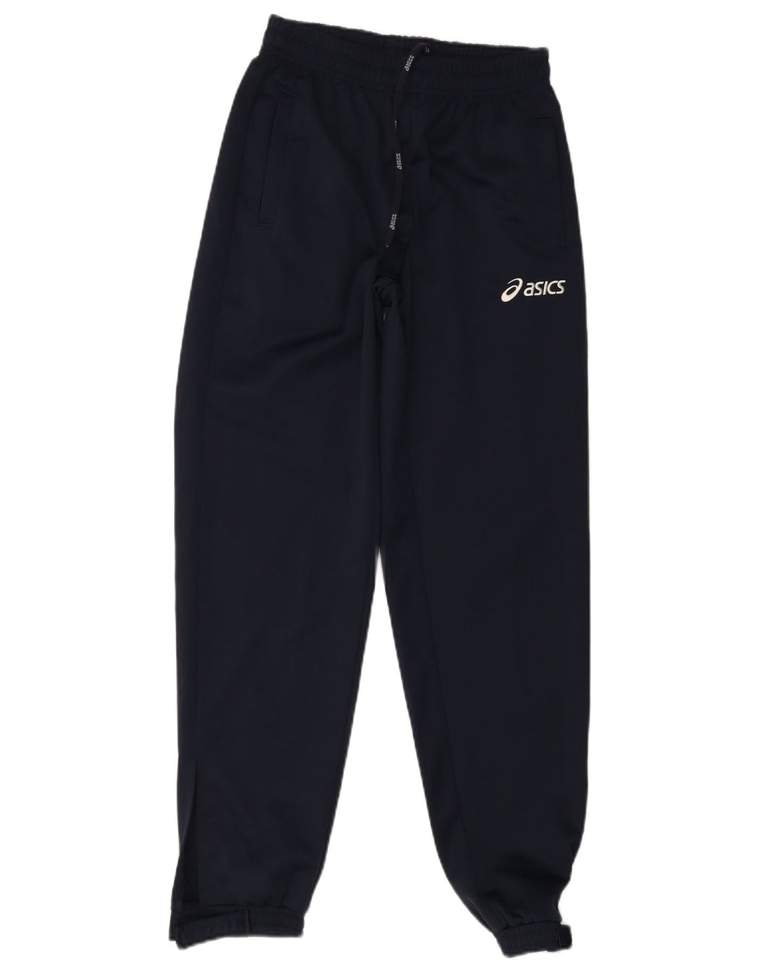 Asics Mens Tracksuit Trousers Joggers Small Navy Blue Polyester