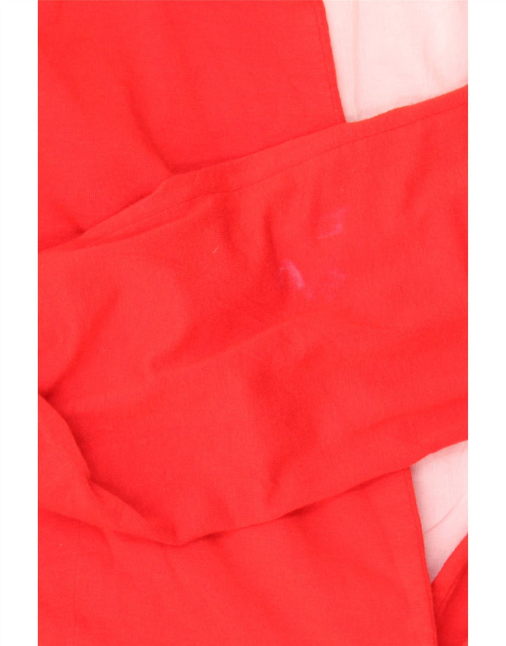 Zara Womens 1 Button Blazer Jacket UK 12 Medium Red Acetate