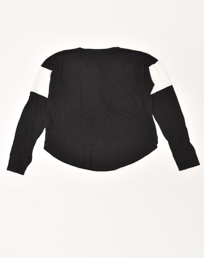 HOLLISTER Womens Oversized Top Long Sleeve UK 6 XS Black Colourblock | Vintage Hollister | Thrift | Second-Hand Hollister | Used Clothing | Messina Hembry 