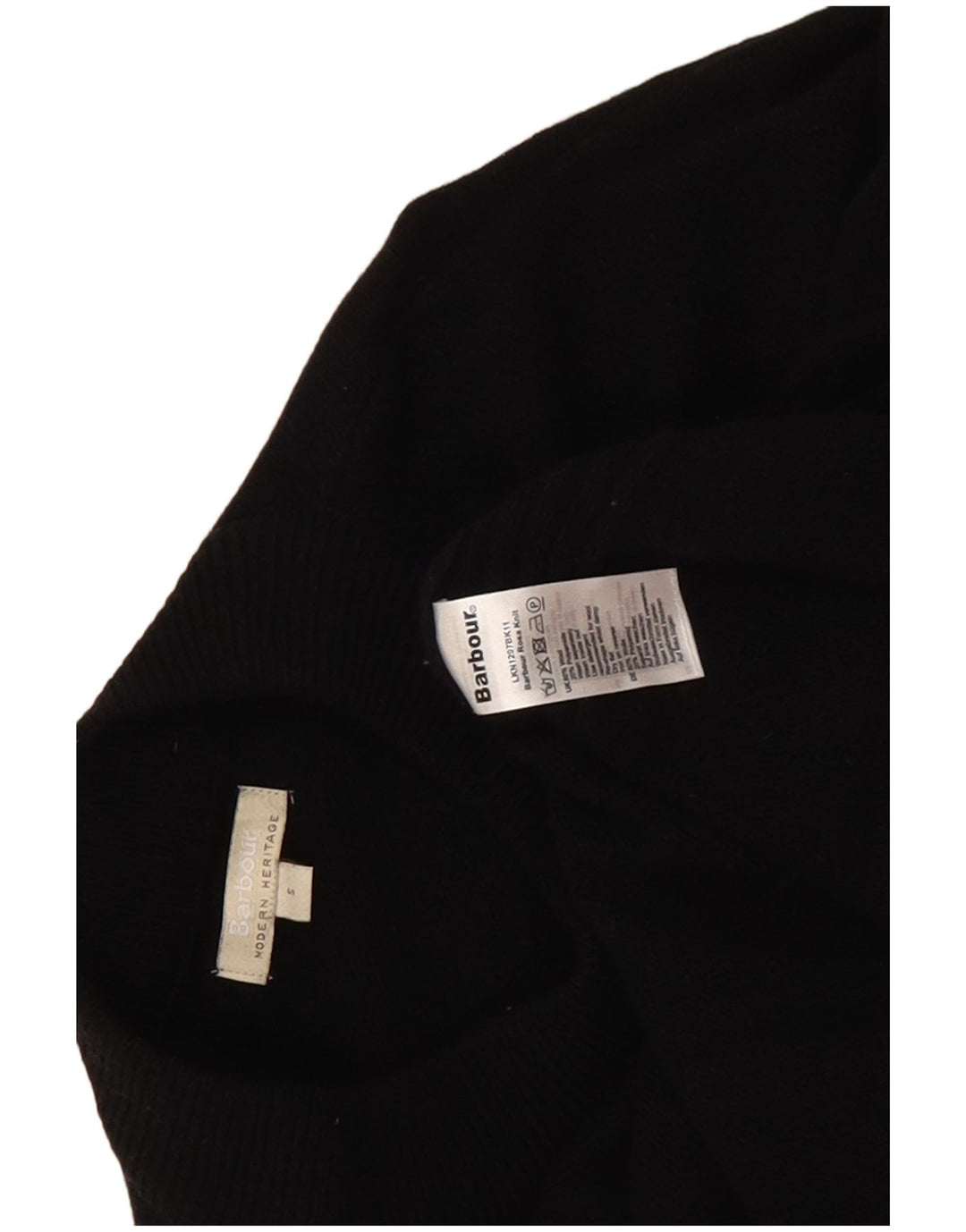 Barbour Womens Longline Turtle Neck Jumper Sweater UK 10 Small Black