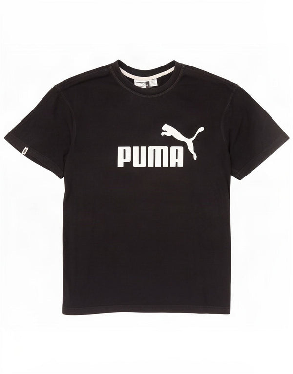 Puma Mens Graphic T-Shirt Top Medium Black Cotton