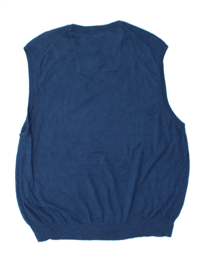 IZOD Mens Vest Tank Top 2XL Blue Cotton Vintage Izod and Second-Hand Izod from Messina Hembry 
