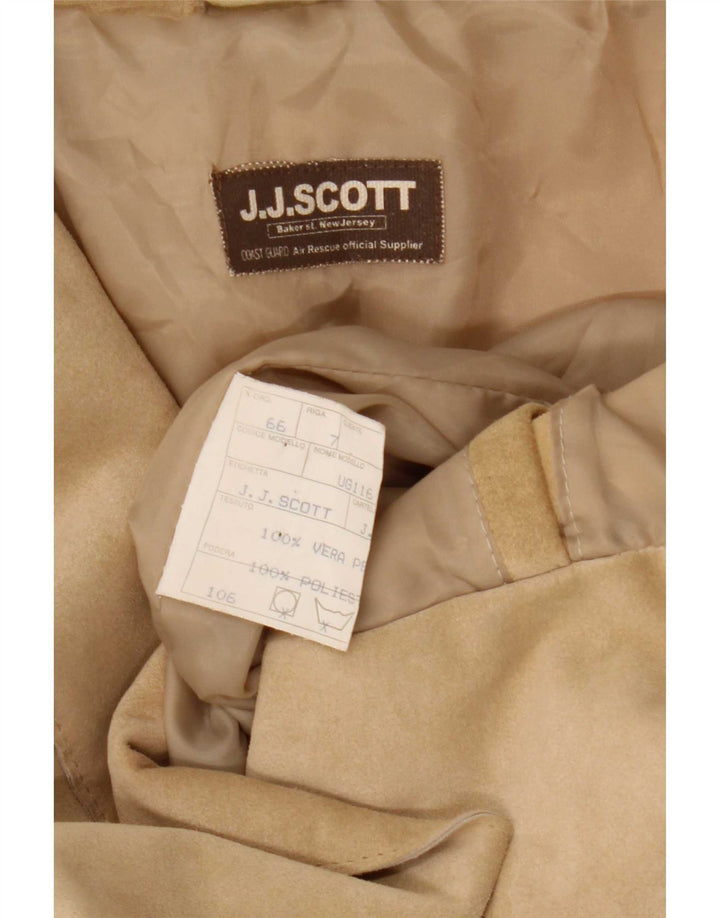 J.J.Scott Mens 3 Button Suede Blazer Jacket IT 52 XL Beige Leather