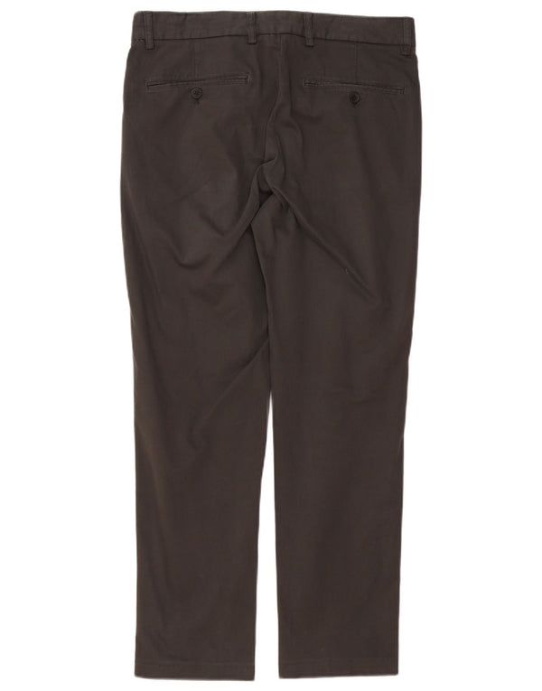 Massimo Dutti Mens Slim Fit Chino Trousers EU 40 Medium W31 L29 Grey Cotton