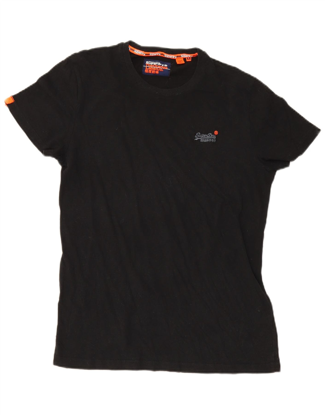 Superdry Mens T-Shirt Top Medium Black Cotton