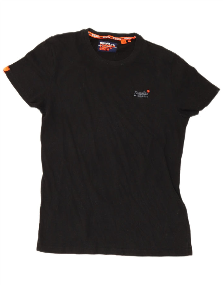 Superdry Mens T-Shirt Top Medium Black Cotton