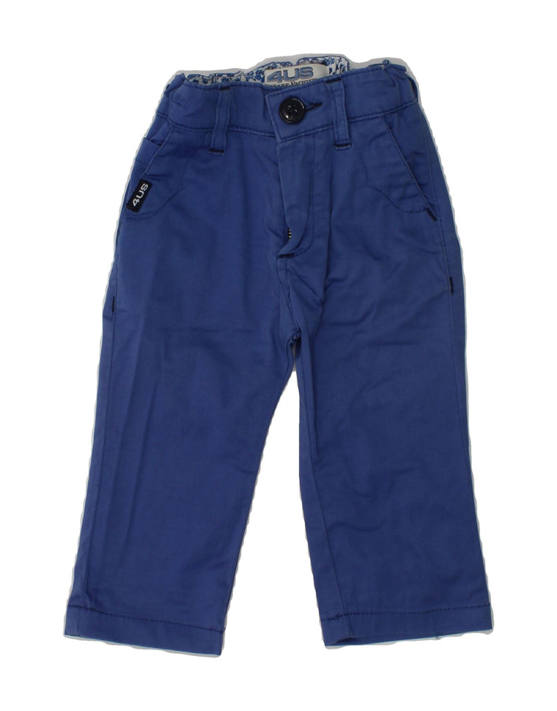 CESARE PACIOTTI Baby Boys Straight Chino Trousers 6-9 Months W18 L9 Blue | Vintage Cesare Paciotti | Thrift | Second-Hand Cesare Paciotti | Used Clothing | Messina Hembry 