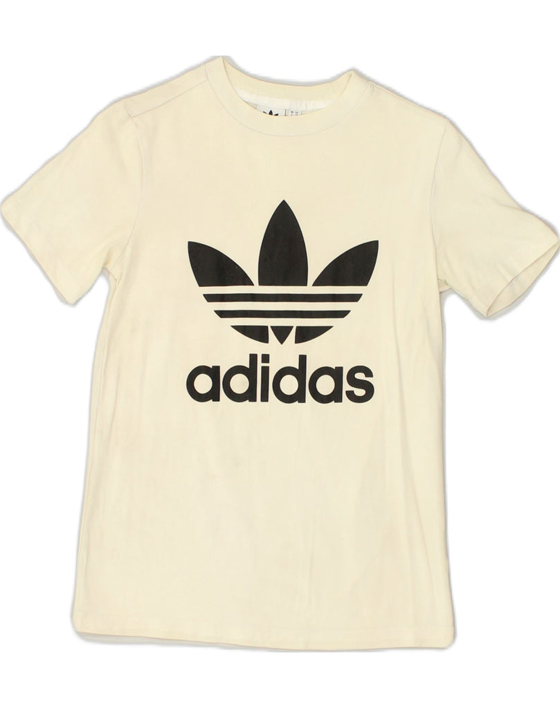 ADIDAS Womens Graphic T-Shirt Top UK 6 XS White | Vintage Adidas | Thrift | Second-Hand Adidas | Used Clothing | Messina Hembry 