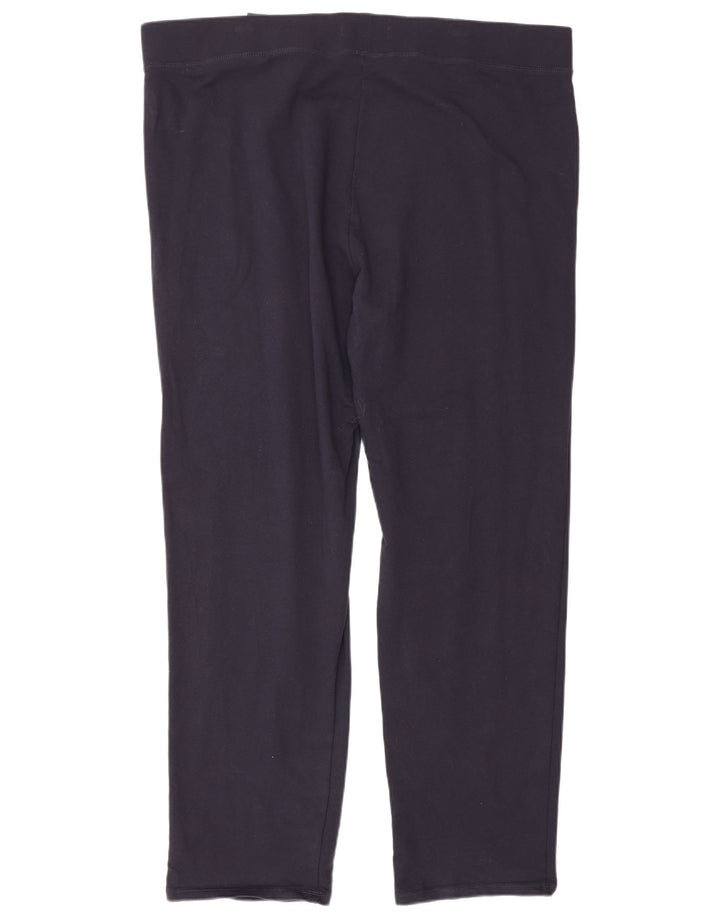 Marks & Spencer Womens Leggings UK 22 3XL Navy Blue Cotton