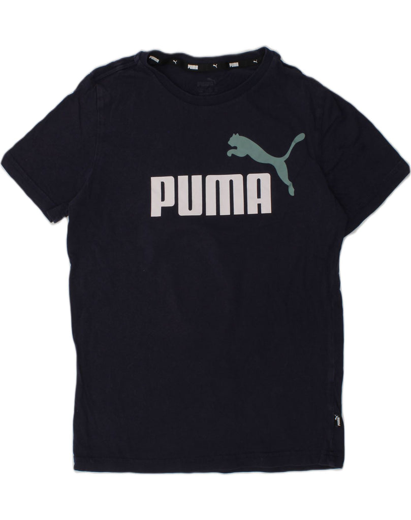 PUMA Boys Graphic T-Shirt Top 11-12 Years Navy Blue | Vintage Puma | Thrift | Second-Hand Puma | Used Clothing | Messina Hembry 