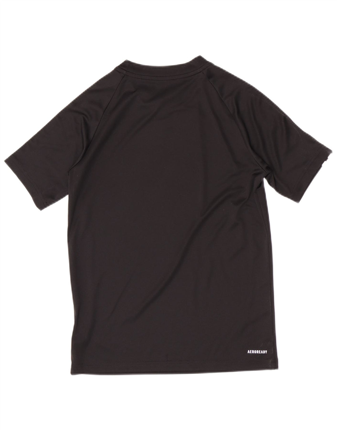 Adidas Boys Aeroready Regular T-Shirt Top 11-12 Years Black Polyester