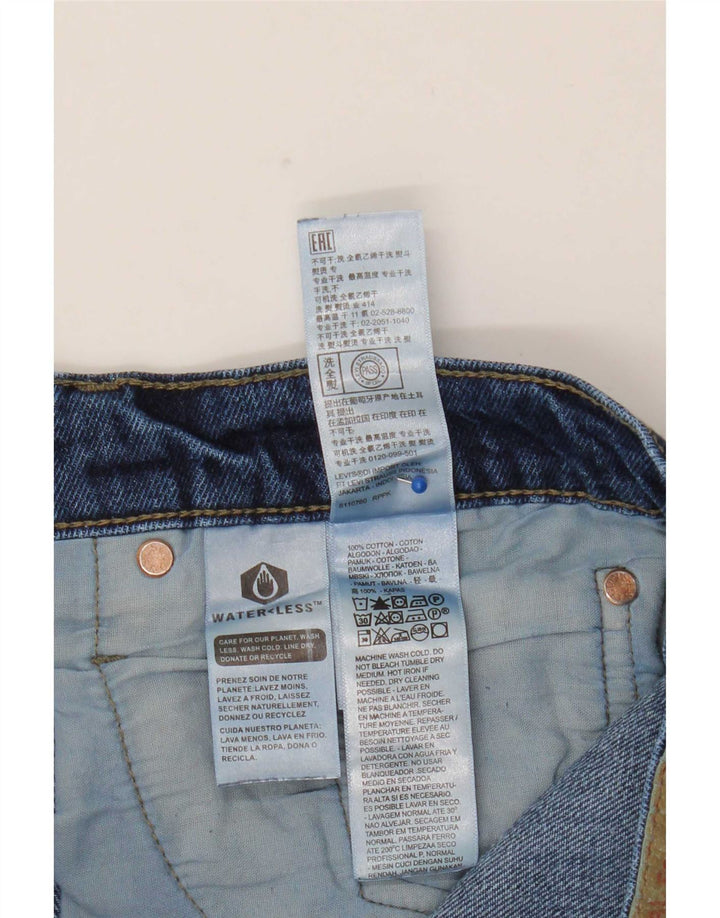 Levi's Mens 501 Straight Jeans W38 L26 Navy Blue Cotton