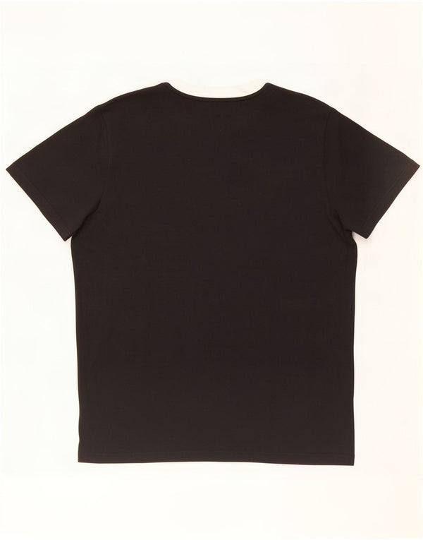 Adidas Womens T-Shirt Top UK 12/14 Medium Black Cotton