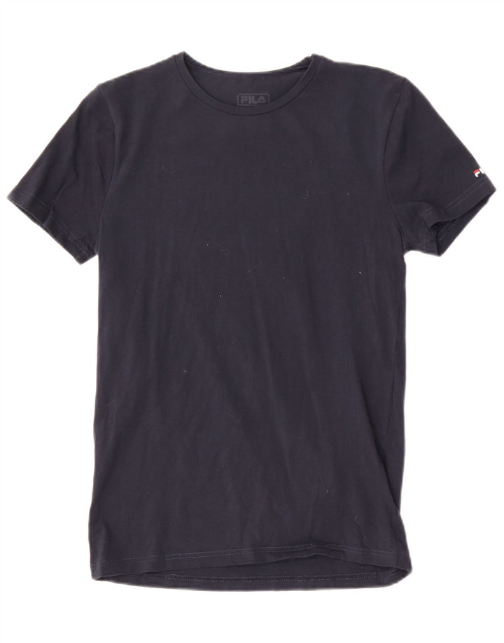 Fila Mens T-Shirt Top Small Navy Blue Cotton