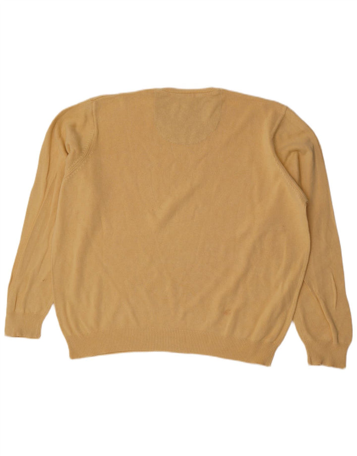 Marks & Spencer Mens Blue Harbour Crew Neck Jumper Sweater XL Yellow
