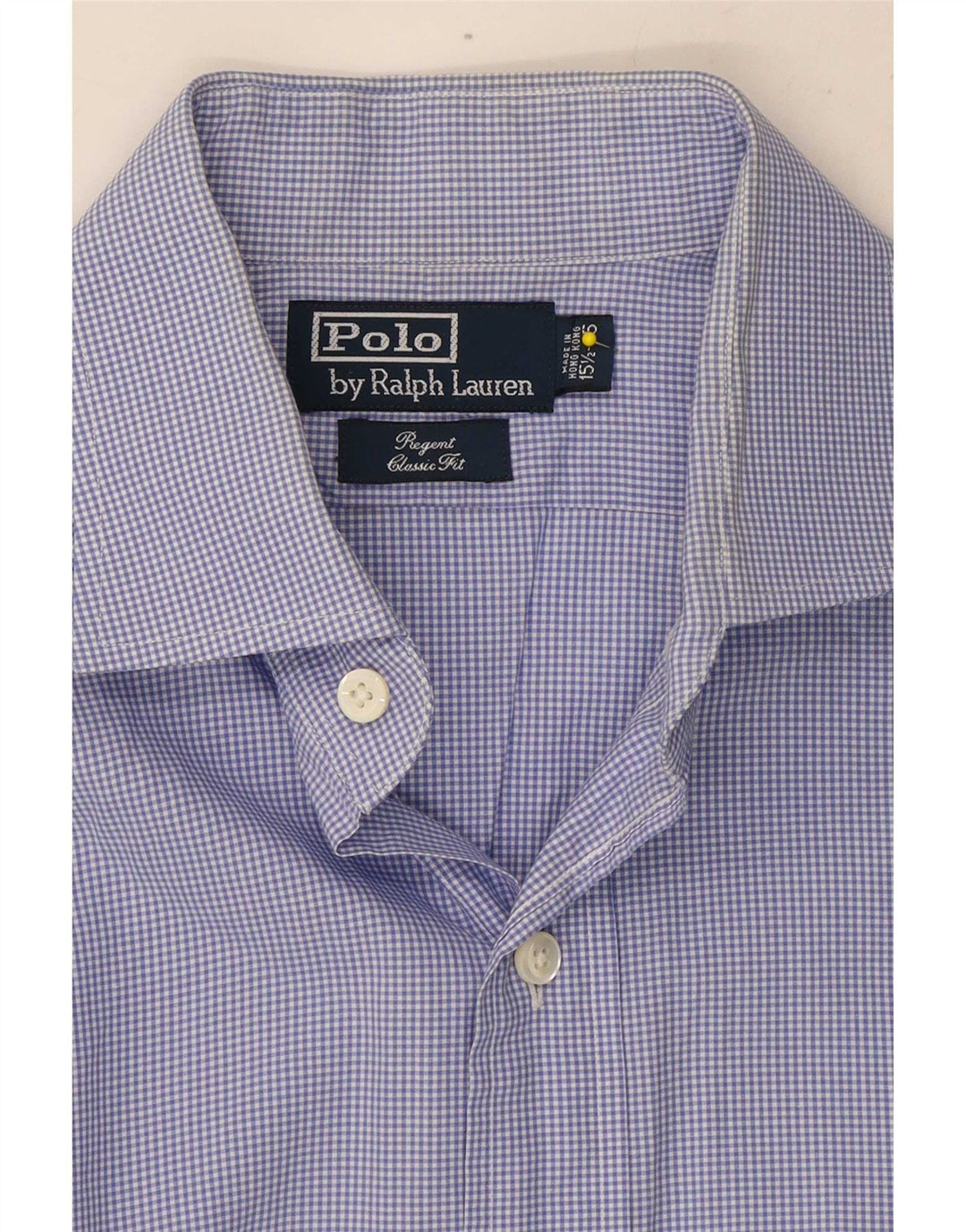 Polo Ralph Lauren Mens Regent Shirt Size 15 1/2 Medium Blue Gingham