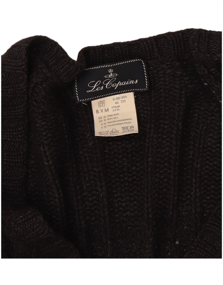 Les Copains Womens Cardigan Sweater UK 14 Medium Grey Wool