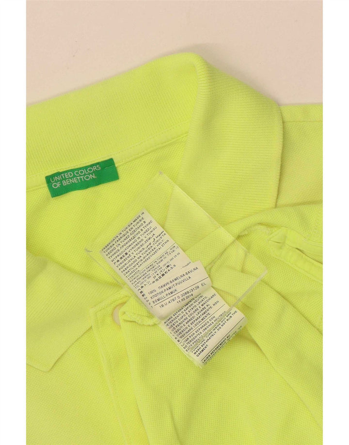 Benetton Mens Polo Shirt 2XL Green Cotton
