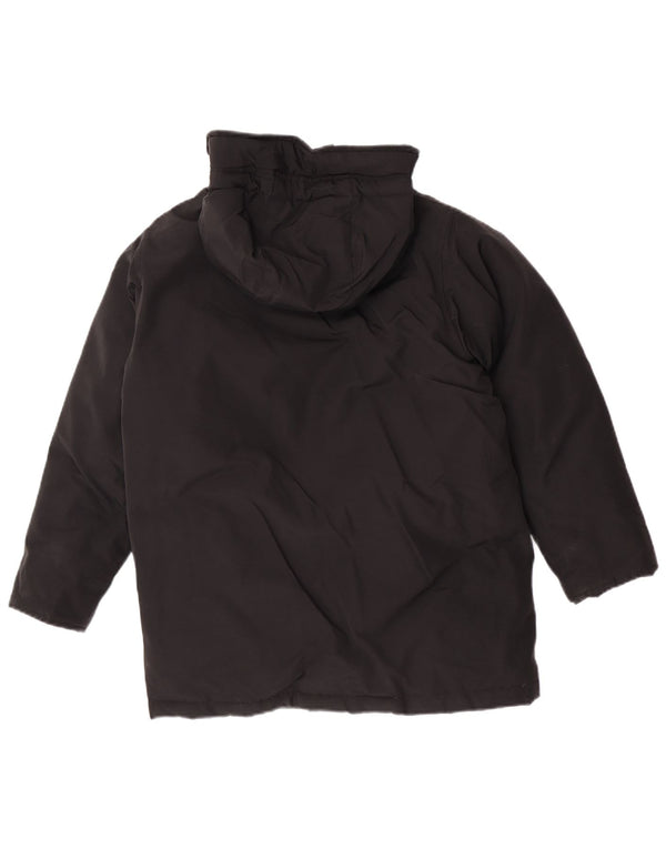 Woolrich Boys Hooded Padded Jacket 7-8 Years Black Cotton