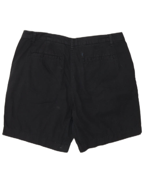 Marks & Spencer Womens Chino Shorts UK 14 Large W34  Black Cotton