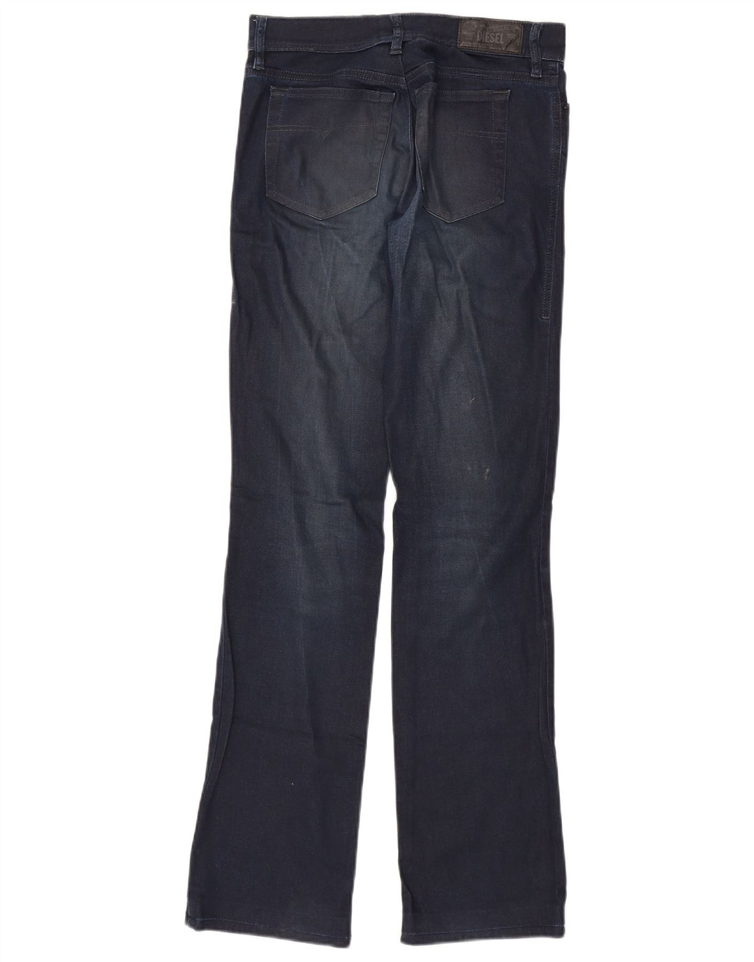 DIESEL Womens Regular Fit Slim Bootcut Jeans W26 L32 Navy Blue Cotton