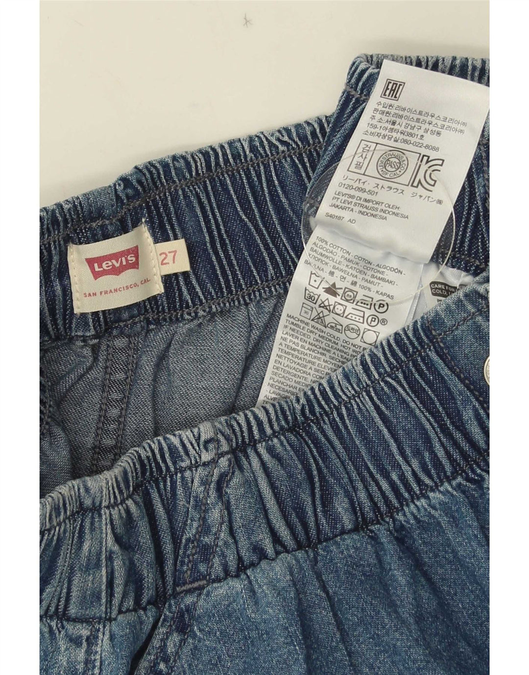 Levi's Womens Denim Skirt W27 Small Blue Cotton