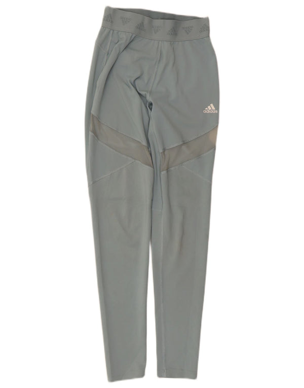 Adidas Womens Aeroready Graphic Leggings UK 8/10 Small Blue