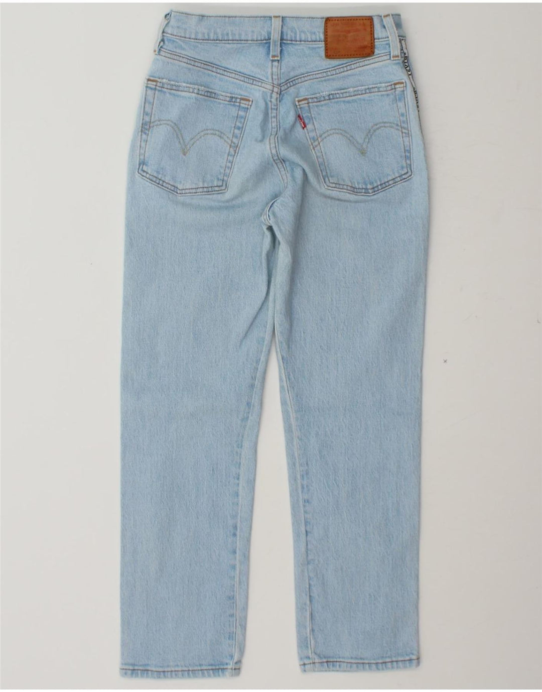LEVI'S Womens 501 Graphic Straight Jeans W25 L26 Blue Cotton Vintage Levi's and Second-Hand Levi's from Messina Hembry 