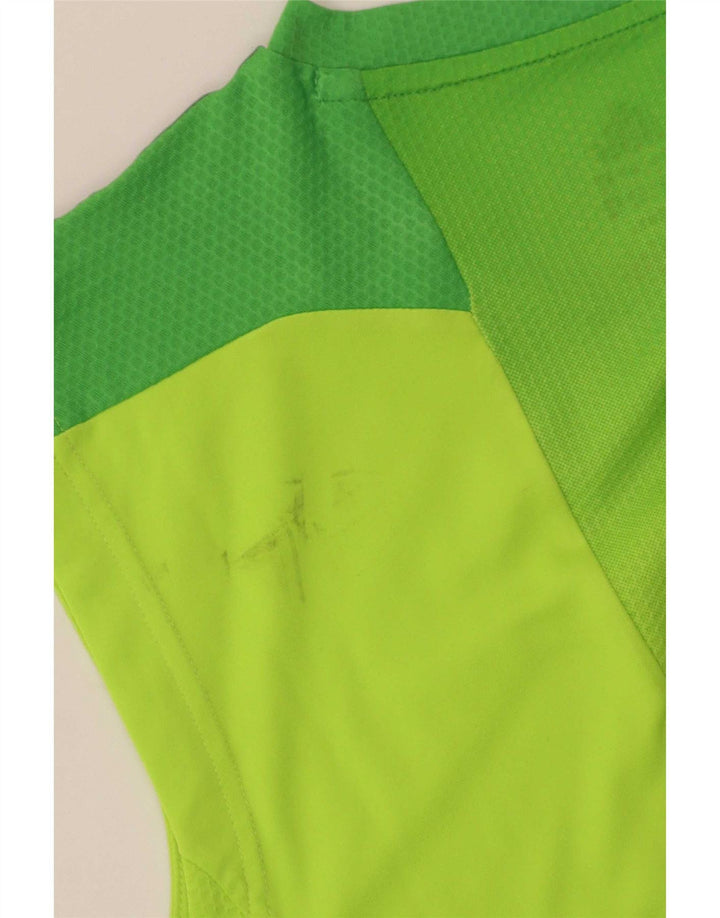 Adidas Mens Climacool Vest Top Large Green Colourblock Polyester