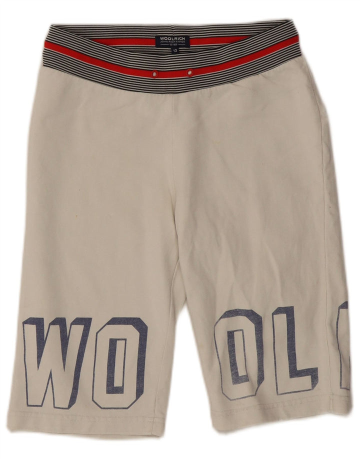 Woolrich Boys Graphic Sport Shorts 11-12 Years  White Cotton