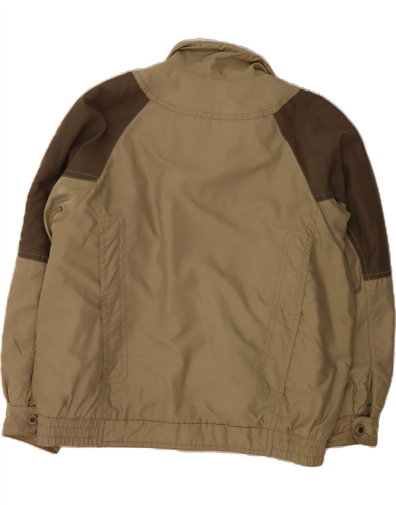 VINTAGE Mens Windbreaker Jacket UK 44 2XL Brown Colourblock Polyester Vintage Vintage and Second-Hand Vintage from Messina Hembry 