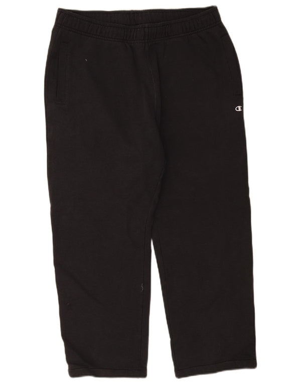 Champion Mens Crop Tracksuit Trousers Large  Black Cotton