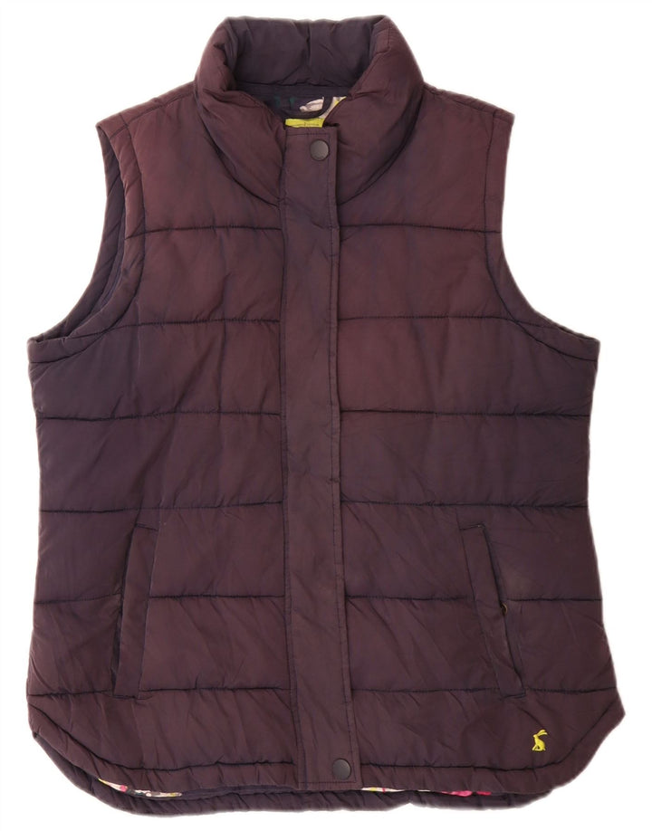 Joules Womens Padded Gilet UK 14 Large Navy Blue Polyester