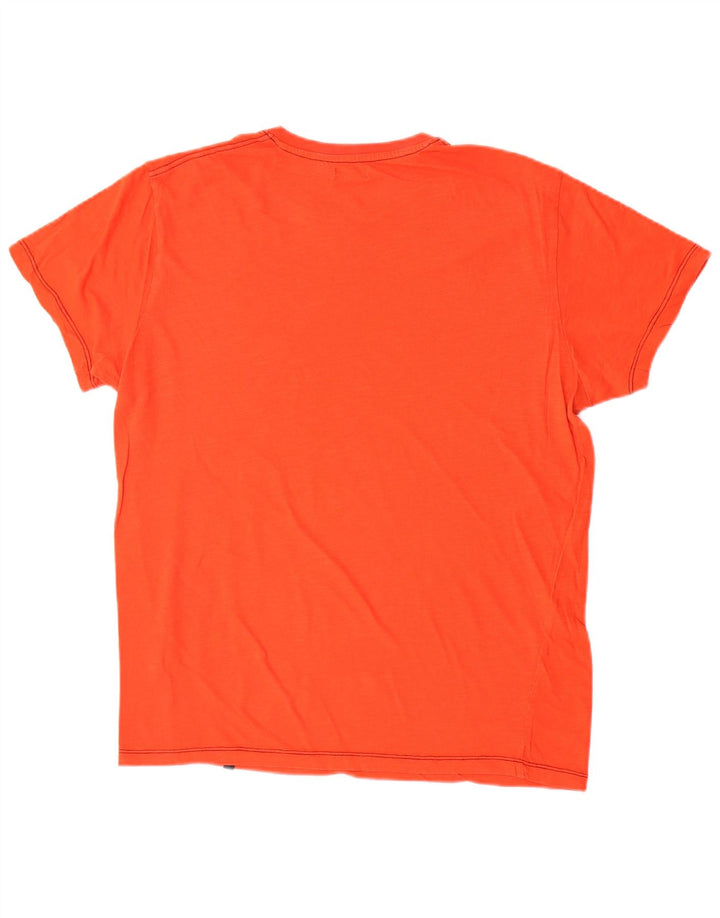 Avirex Mens Graphic T-Shirt Top Large Orange