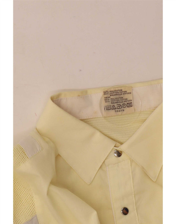 Angelo Litrico Mens Pullover Shirt IT 48/50 Medium Yellow Striped