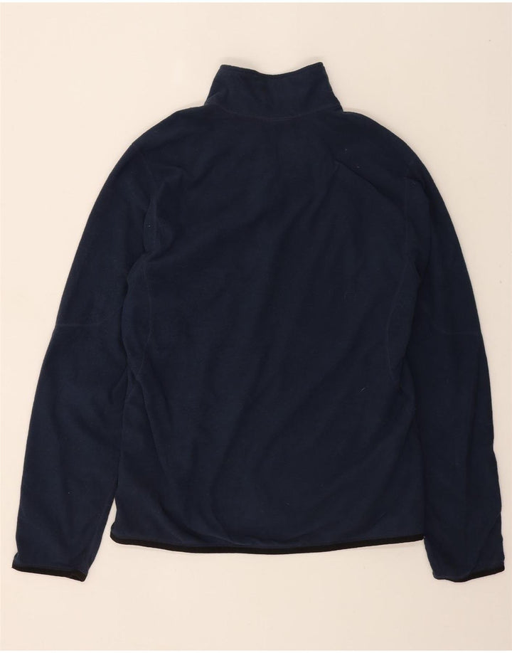 NIKE Mens Therma-Fit Zip Neck Fleece Jumper Large Navy Blue Polyester Vintage Nike and Second-Hand Nike from Messina Hembry 