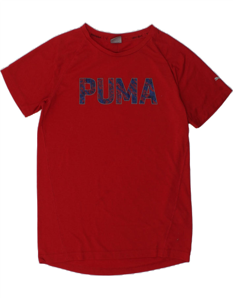 PUMA Boys Graphic T-Shirt Top 11-12 Years Red Polyester | Vintage Puma | Thrift | Second-Hand Puma | Used Clothing | Messina Hembry 