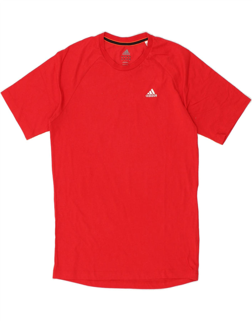 ADIDAS Mens Climalite Graphic T-Shirt Top Small Red Cotton | Vintage Adidas | Thrift | Second-Hand Adidas | Used Clothing | Messina Hembry 