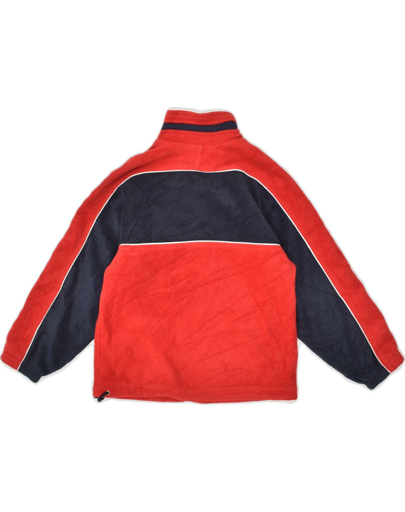 CHAMPION Boys Fleece Jacket 7-8 Years Red Colourblock Polyester | Vintage Champion | Thrift | Second-Hand Champion | Used Clothing | Messina Hembry 