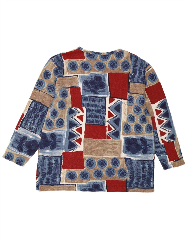 Vintage Womens Top Long Sleeve EU 44/46 XL Multicoloured Patchwork