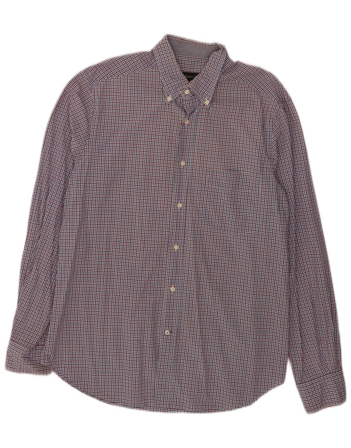 Massimo Dutti Mens Shirt Large Blue Check