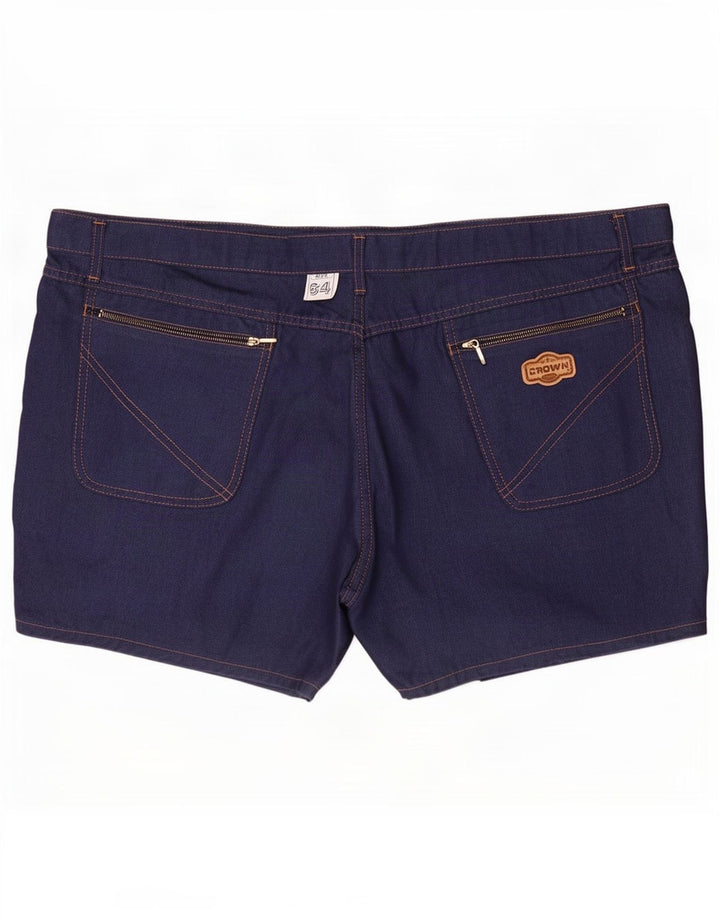 Crown Womens Denim Shorts 4XL W46 Navy Blue