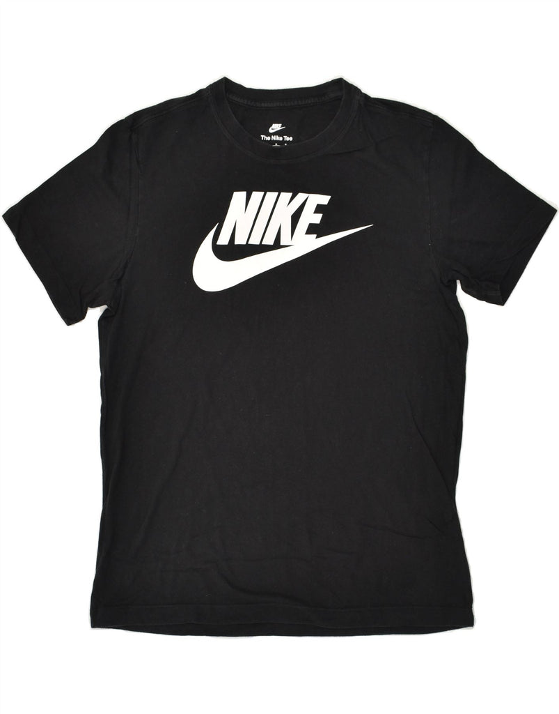 NIKE Mens Graphic T-Shirt Top Medium Black Cotton | Vintage Nike | Thrift | Second-Hand Nike | Used Clothing | Messina Hembry 