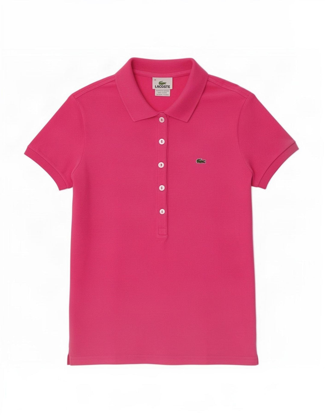 Lacoste Womens Polo Shirt EU 38 Medium Pink Cotton