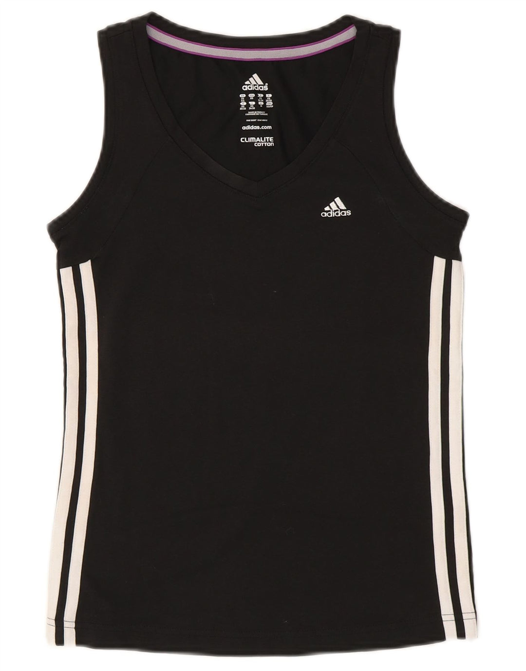 Adidas Womens Climalite Vest Top UK 4/6 XS Black Cotton