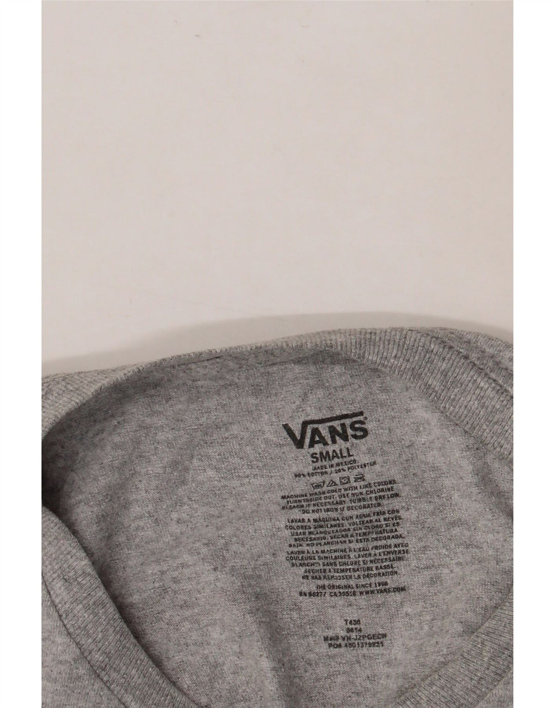 VANS Womens Graphic T-Shirt Top UK 10 Small Grey Cotton